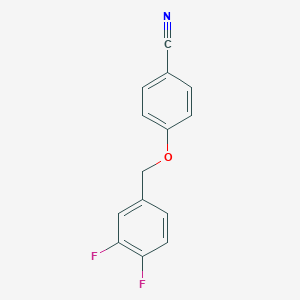 molecular formula C14H9F2NO B7912182 4-[(3,4-Difluorobenzyl)oxy]benzonitrile 