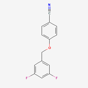 molecular formula C14H9F2NO B7912187 4-[(3,5-Difluorobenzyl)oxy]benzonitrile 