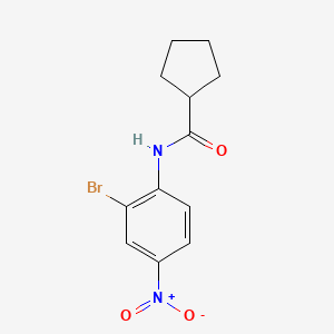 molecular formula C12H13BrN2O3 B7912238 N-(2-bromo-4-nitrophenyl)-1-cyclopentanecarboxamide 