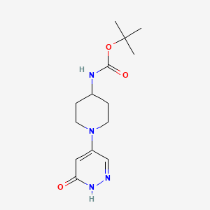 molecular formula C14H22N4O3 B7912252 tert-butyl N-[1-(6-oxo-1,6-dihydro-4-pyridazinyl)-4-piperidyl]carbamate 