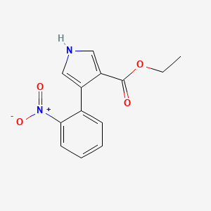 molecular formula C13H12N2O4 B7912320 Ethyl 4-(2-nitrophenyl)-1H-pyrrole-3-carboxylate 