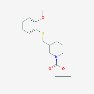 molecular formula C18H27NO3S B7912335 3-(2-Methoxy-phenylsulfanylmethyl)-piperidine-1-carboxylic acid tert-butyl ester 