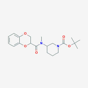 molecular formula C20H28N2O5 B7912341 3-[(2,3-Dihydro-benzo[1,4]dioxine-2-carbonyl)-methyl-amino]-piperidine-1-carboxylic acid tert-butyl ester 