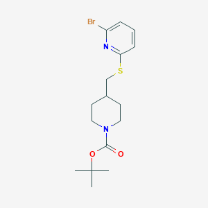 molecular formula C16H23BrN2O2S B7912357 4-(6-Bromo-pyridin-2-ylsulfanylmethyl)-piperidine-1-carboxylic acid tert-butyl ester 