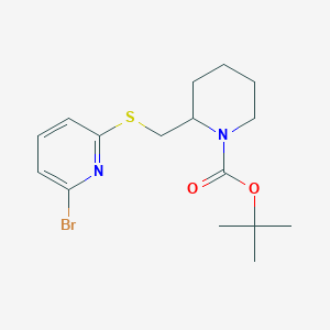 molecular formula C16H23BrN2O2S B7912363 2-(6-Bromo-pyridin-2-ylsulfanylmethyl)-piperidine-1-carboxylic acid tert-butyl ester 