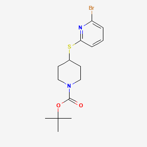 molecular formula C15H21BrN2O2S B7912367 4-(6-Bromo-pyridin-2-ylsulfanyl)-piperidine-1-carboxylic acid tert-butyl ester 