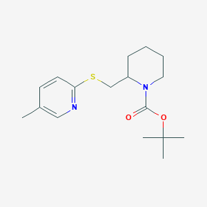 molecular formula C17H26N2O2S B7912374 2-(5-Methyl-pyridin-2-ylsulfanylmethyl)-piperidine-1-carboxylic acid tert-butyl ester 
