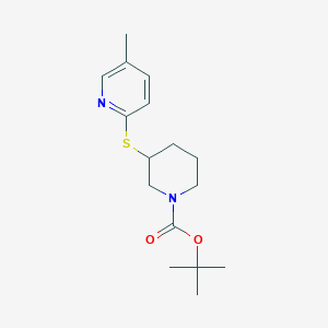 molecular formula C16H24N2O2S B7912384 3-(5-Methyl-pyridin-2-ylsulfanyl)-piperidine-1-carboxylic acid tert-butyl ester 