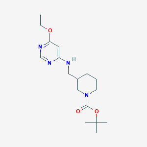 molecular formula C17H28N4O3 B7912416 3-[(6-Ethoxy-pyrimidin-4-ylamino)-methyl]-piperidine-1-carboxylic acid tert-butyl ester 