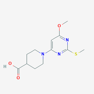 molecular formula C12H17N3O3S B7912438 1-(6-Methoxy-2-methylsulfanyl-pyrimidin-4-yl)-piperidine-4-carboxylic acid 