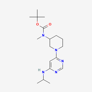 molecular formula C18H31N5O2 B7912446 [1-(6-Isopropylamino-pyrimidin-4-yl)-piperidin-3-yl]-methyl-carbamic acid tert-butyl ester 