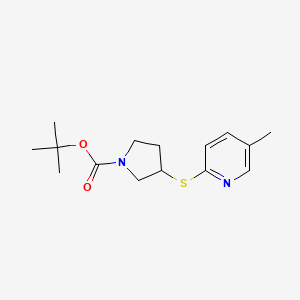 molecular formula C15H22N2O2S B7912493 3-(5-Methyl-pyridin-2-ylsulfanyl)-pyrrolidine-1-carboxylic acid tert-butyl ester 