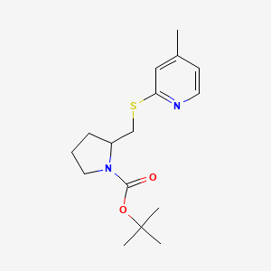 molecular formula C16H24N2O2S B7912497 2-(4-Methyl-pyridin-2-ylsulfanylmethyl)-pyrrolidine-1-carboxylic acid tert-butyl ester 