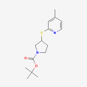 molecular formula C15H22N2O2S B7912505 3-(4-Methyl-pyridin-2-ylsulfanyl)-pyrrolidine-1-carboxylic acid tert-butyl ester 