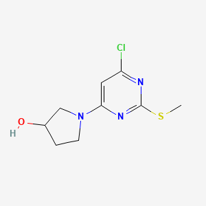 molecular formula C9H12ClN3OS B7912519 1-(6-Chloro-2-methylsulfanyl-pyrimidin-4-yl)-pyrrolidin-3-ol 
