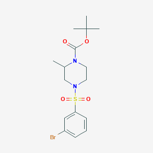 molecular formula C16H23BrN2O4S B7912532 4-(3-Bromo-benzenesulfonyl)-2-methyl-piperazine-1-carboxylic acid tert-butyl ester 