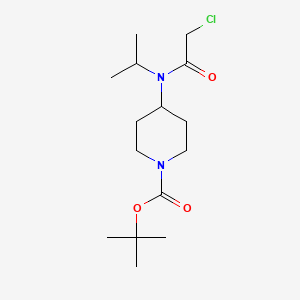 molecular formula C15H27ClN2O3 B7912541 4-[(2-Chloro-acetyl)-isopropyl-amino]-piperidine-1-carboxylic acid tert-butyl ester 