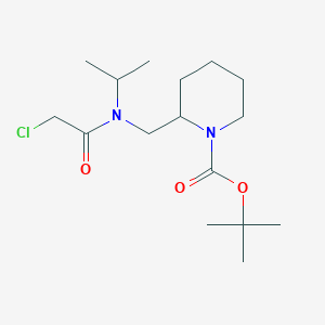 molecular formula C16H29ClN2O3 B7912542 2-{[(2-Chloro-acetyl)-isopropyl-amino]-methyl}-piperidine-1-carboxylic acid tert-butyl ester 