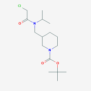 molecular formula C16H29ClN2O3 B7912543 3-{[(2-Chloro-acetyl)-isopropyl-amino]-methyl}-piperidine-1-carboxylic acid tert-butyl ester 