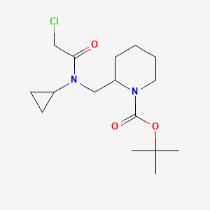 molecular formula C16H27ClN2O3 B7912557 2-{[(2-Chloro-acetyl)-cyclopropyl-amino]-methyl}-piperidine-1-carboxylic acid tert-butyl ester 