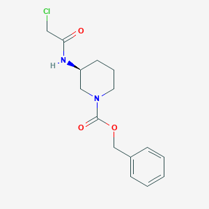 molecular formula C15H19ClN2O3 B7912591 (S)-3-(2-Chloro-acetylamino)-piperidine-1-carboxylic acid benzyl ester 