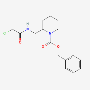 molecular formula C16H21ClN2O3 B7912599 2-[(2-Chloro-acetylamino)-methyl]-piperidine-1-carboxylic acid benzyl ester 