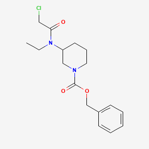 molecular formula C17H23ClN2O3 B7912649 3-[(2-Chloro-acetyl)-ethyl-amino]-piperidine-1-carboxylic acid benzyl ester 