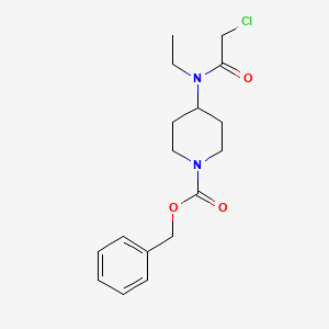 molecular formula C17H23ClN2O3 B7912661 4-[(2-Chloro-acetyl)-ethyl-amino]-piperidine-1-carboxylic acid benzyl ester 