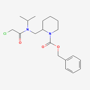 molecular formula C19H27ClN2O3 B7912691 2-{[(2-Chloro-acetyl)-isopropyl-amino]-methyl}-piperidine-1-carboxylic acid benzyl ester 