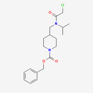 molecular formula C19H27ClN2O3 B7912700 4-{[(2-Chloro-acetyl)-isopropyl-amino]-methyl}-piperidine-1-carboxylic acid benzyl ester 