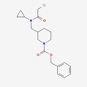 molecular formula C19H25ClN2O3 B7912722 3-{[(2-Chloro-acetyl)-cyclopropyl-amino]-methyl}-piperidine-1-carboxylic acid benzyl ester 