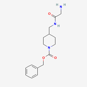 molecular formula C16H23N3O3 B7912769 4-[(2-Amino-acetylamino)-methyl]-piperidine-1-carboxylic acid benzyl ester 
