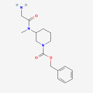 molecular formula C16H23N3O3 B7912775 3-[(2-Amino-acetyl)-methyl-amino]-piperidine-1-carboxylic acid benzyl ester 
