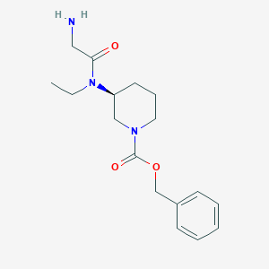 molecular formula C17H25N3O3 B7912798 (S)-3-[(2-Amino-acetyl)-ethyl-amino]-piperidine-1-carboxylic acid benzyl ester 