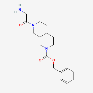 molecular formula C19H29N3O3 B7912832 3-{[(2-Amino-acetyl)-isopropyl-amino]-methyl}-piperidine-1-carboxylic acid benzyl ester 