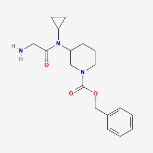 molecular formula C18H25N3O3 B7912840 3-[(2-Amino-acetyl)-cyclopropyl-amino]-piperidine-1-carboxylic acid benzyl ester 
