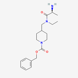molecular formula C19H29N3O3 B7912954 4-{[((S)-2-Amino-propionyl)-ethyl-amino]-methyl}-piperidine-1-carboxylic acid benzyl ester 