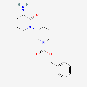 molecular formula C19H29N3O3 B7912963 (R)-3-[((S)-2-Amino-propionyl)-isopropyl-amino]-piperidine-1-carboxylic acid benzyl ester 