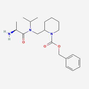 molecular formula C20H31N3O3 B7912973 2-{[((S)-2-Amino-propionyl)-isopropyl-amino]-methyl}-piperidine-1-carboxylic acid benzyl ester 