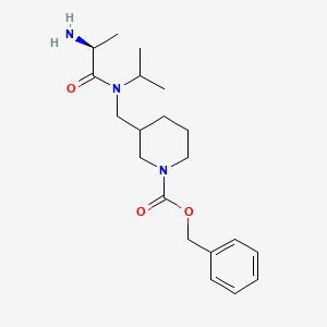 molecular formula C20H31N3O3 B7912976 3-{[((S)-2-Amino-propionyl)-isopropyl-amino]-methyl}-piperidine-1-carboxylic acid benzyl ester 