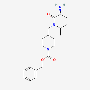 molecular formula C20H31N3O3 B7912978 4-{[((S)-2-Amino-propionyl)-isopropyl-amino]-methyl}-piperidine-1-carboxylic acid benzyl ester 