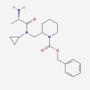molecular formula C20H29N3O3 B7913002 2-{[((S)-2-Amino-propionyl)-cyclopropyl-amino]-methyl}-piperidine-1-carboxylic acid benzyl ester 
