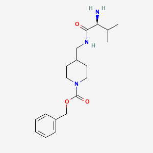 molecular formula C19H29N3O3 B7913043 4-[((S)-2-Amino-3-methyl-butyrylamino)-methyl]-piperidine-1-carboxylic acid benzyl ester 
