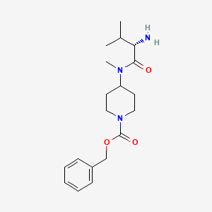 molecular formula C19H29N3O3 B7913057 4-[((S)-2-Amino-3-methyl-butyryl)-methyl-amino]-piperidine-1-carboxylic acid benzyl ester 