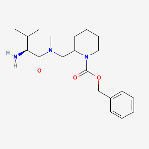 molecular formula C20H31N3O3 B7913061 2-{[((S)-2-Amino-3-methyl-butyryl)-methyl-amino]-methyl}-piperidine-1-carboxylic acid benzyl ester 