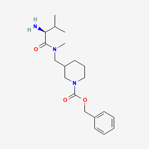 molecular formula C20H31N3O3 B7913067 3-{[((S)-2-Amino-3-methyl-butyryl)-methyl-amino]-methyl}-piperidine-1-carboxylic acid benzyl ester 