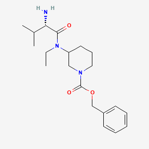 molecular formula C20H31N3O3 B7913082 3-[((S)-2-Amino-3-methyl-butyryl)-ethyl-amino]-piperidine-1-carboxylic acid benzyl ester 