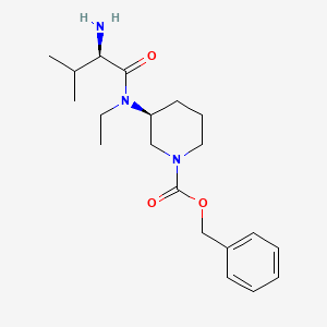 molecular formula C20H31N3O3 B7913087 (S)-3-[((R)-2-Amino-3-methyl-butyryl)-ethyl-amino]-piperidine-1-carboxylic acid benzyl ester 