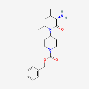 molecular formula C20H31N3O3 B7913090 4-[((S)-2-Amino-3-methyl-butyryl)-ethyl-amino]-piperidine-1-carboxylic acid benzyl ester 
