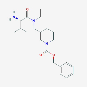 molecular formula C21H33N3O3 B7913098 3-{[((S)-2-Amino-3-methyl-butyryl)-ethyl-amino]-methyl}-piperidine-1-carboxylic acid benzyl ester 